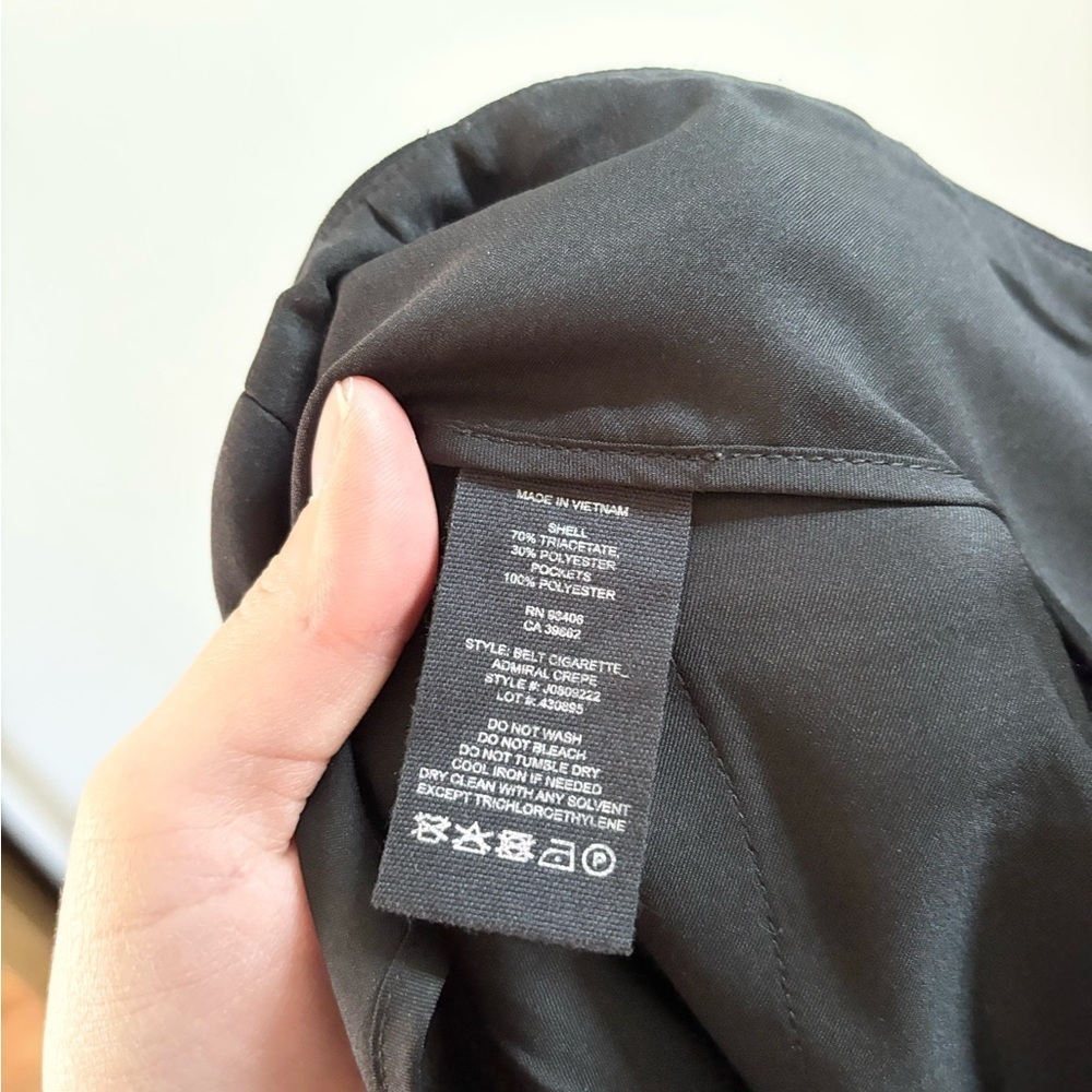 Theory black high rise tapered trouser pants size 4 - Picture 4 of 5